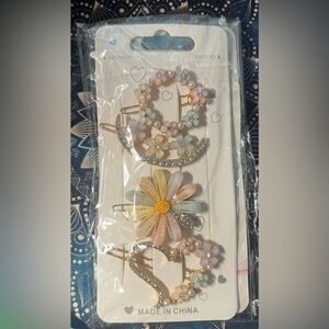 No Brand Floral Hair Clips BNWT